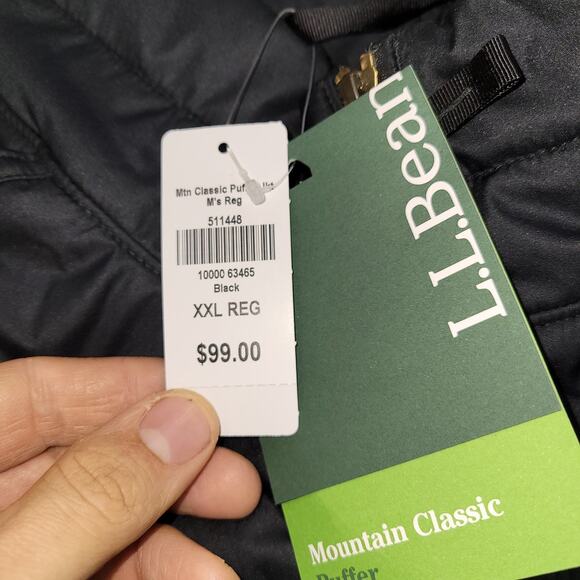 LL Bean Jacket Mens Sz XXL Black Quilted Gorpcore Puffer Winter Cold Snow Ski - Picture 16 of 16